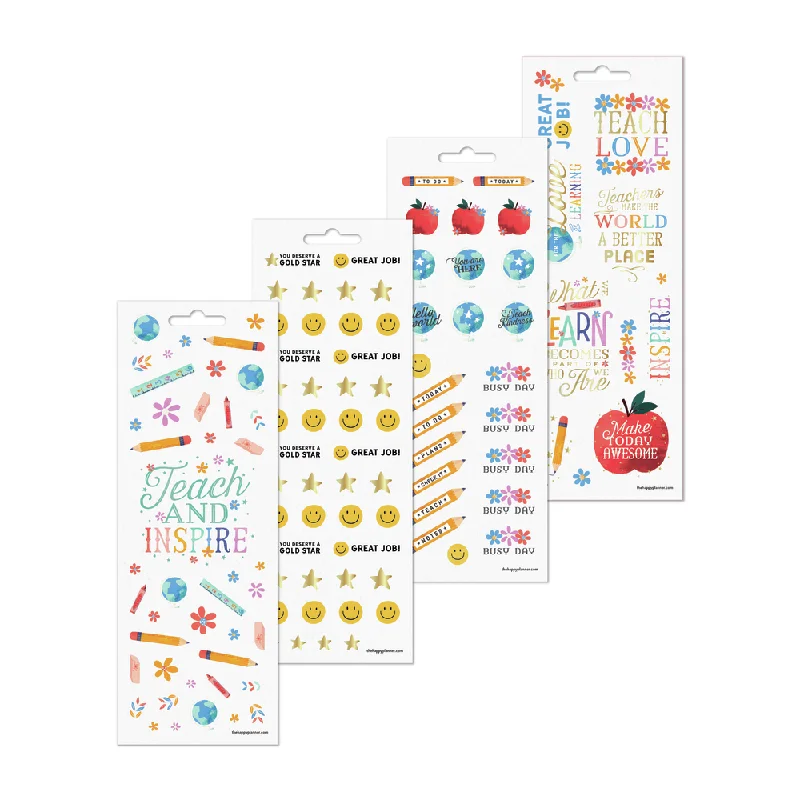 Jersey - Knit Sheets for a Comfortable and Casual BedClassroom Brights Teacher - 8 Sticker Sheets