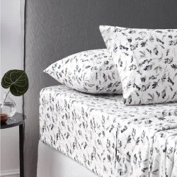 Moisture - Wicking Cotton Sheets for a Dry and Comfortable SleepBotanical Cotton Flannelette Sheet Set