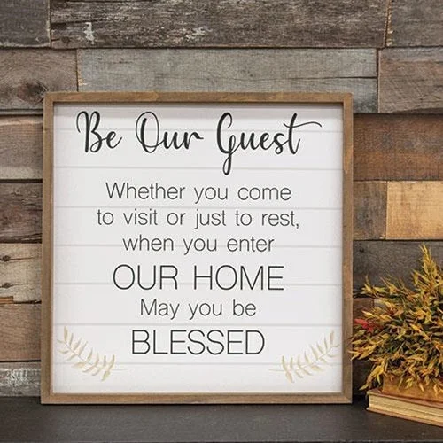 Be Our Guest Framed Sign