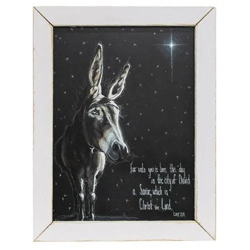 Bethlehem Donkey Framed Print