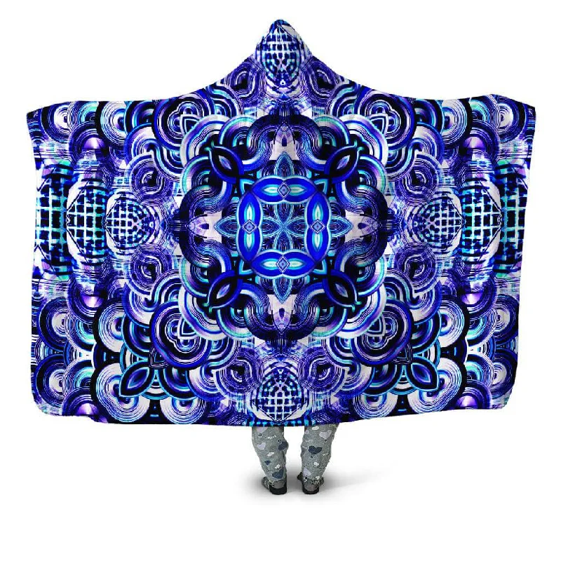 Cotton blankets for breathability and a lightweight feelBombay Tile Hooded Blanket