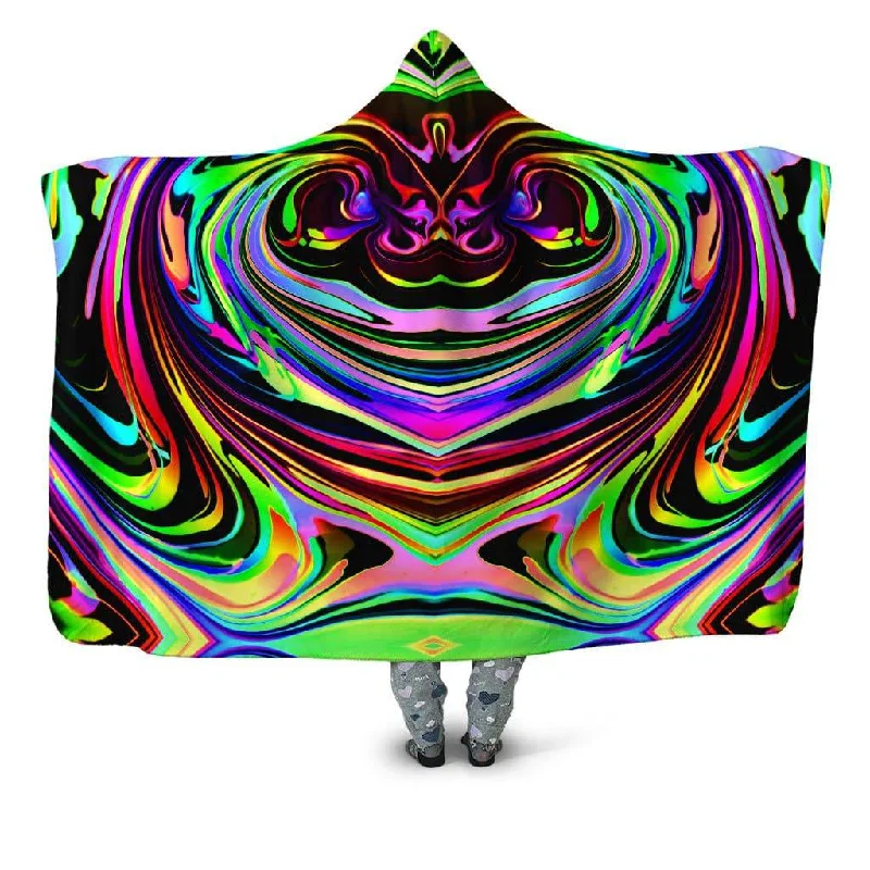 Cotton blankets for breathability and a lightweight feelCosmic Swirl Hooded Blanket