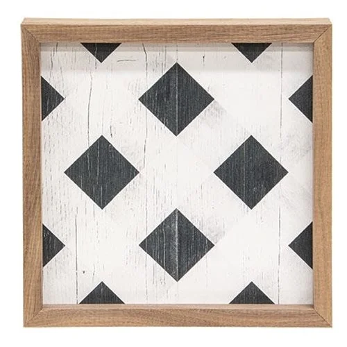 Diagonal Plaid Wall Art 8"