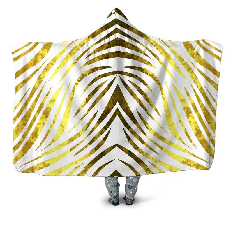 Mohair blankets with a unique sheen and softnessGold Safari Hooded Blanket