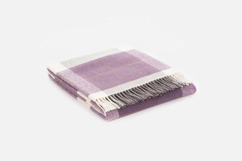 Recycled polyester blankets for an eco - conscious optionGrape Glynn Lambswool Throw Blanket