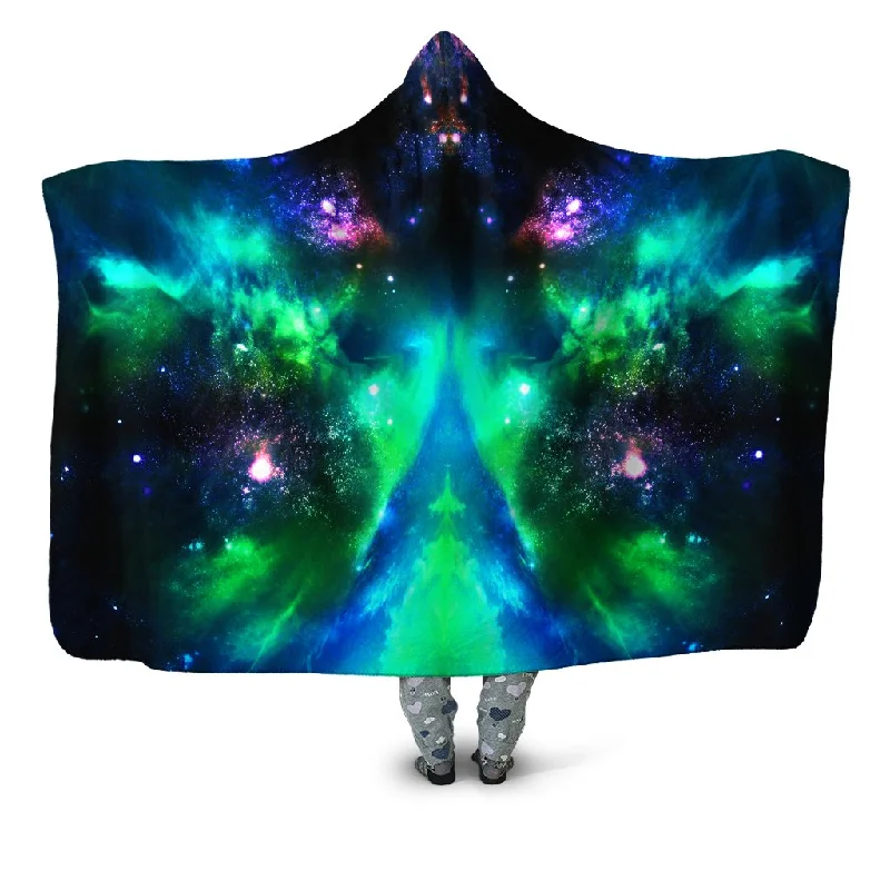 Wool blankets with natural warmth and insulationGreen Galaxy Hooded Blanket