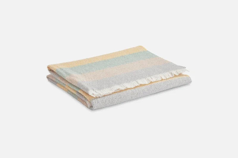 Synthetic fiber blend blankets for a budget - friendly choiceLemon Striped Kileen Lambswool Baby Blanket