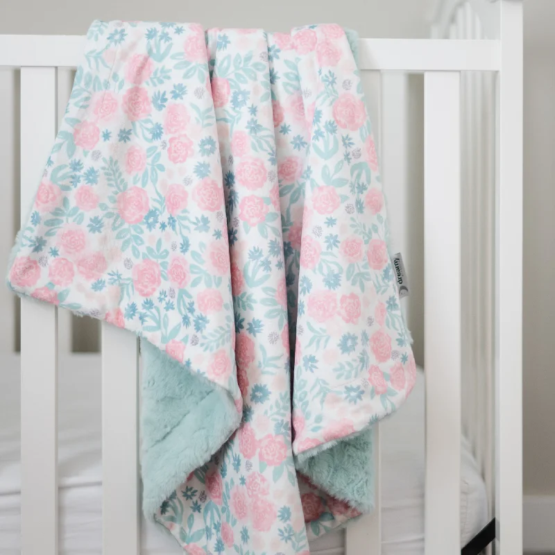 Silk blankets with a smooth and elegant touchMary's Rose Garden Baby Blanket