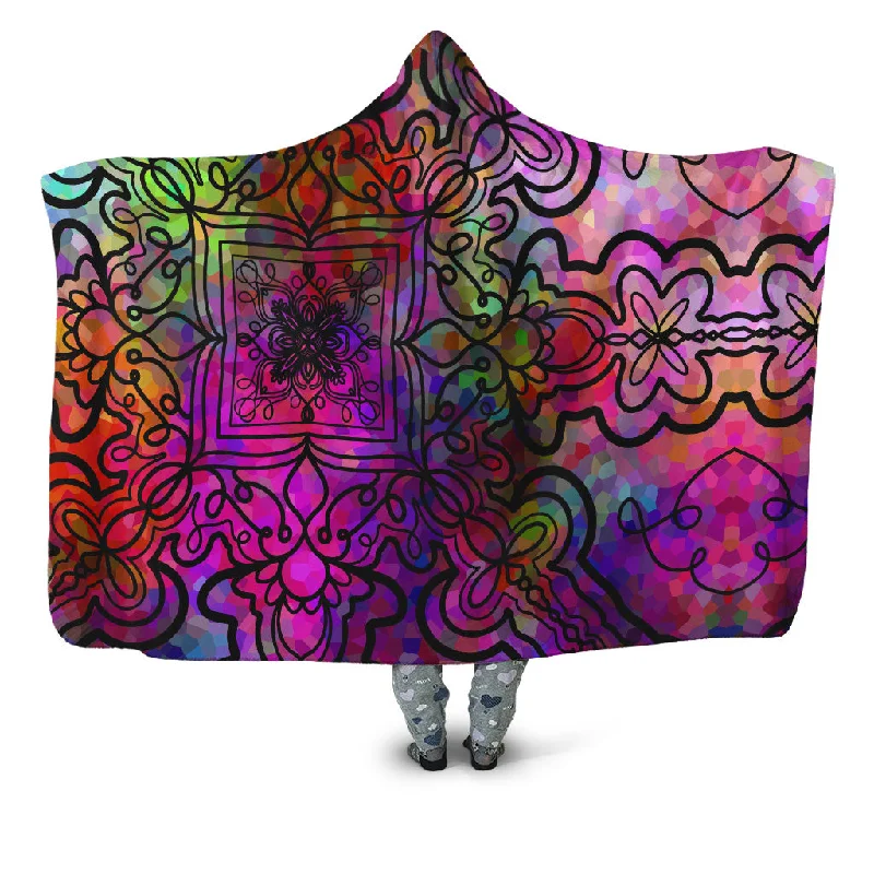 Mohair blankets with a unique sheen and softnessOrnate on Plasma Hooded Blanket