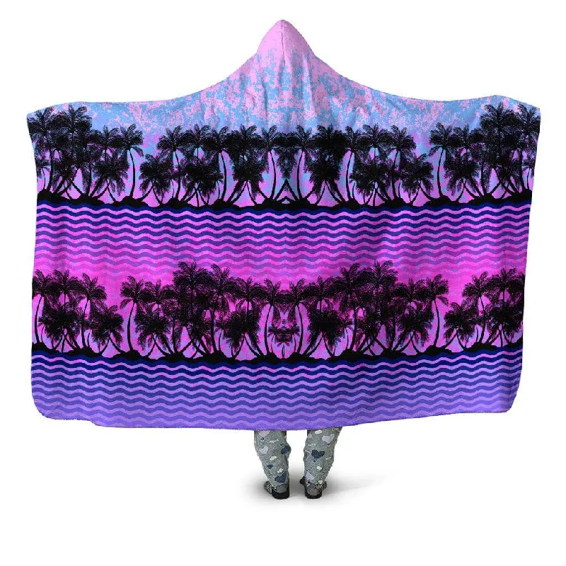 Rayon from bamboo blankets for a silky and breathable feelParadise Palm Trees Hooded Blanket