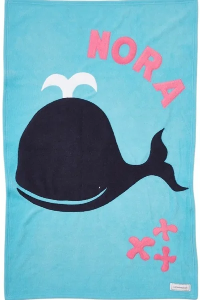 Silk blankets with a smooth and elegant touchPersonalized Whale Baby Blanket - Pink