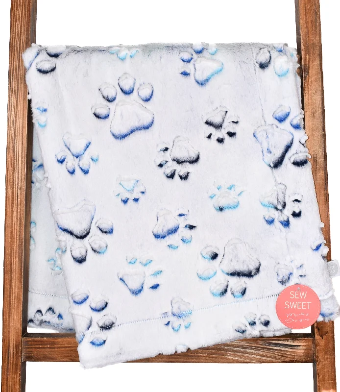 Rayon from bamboo blankets for a silky and breathable feelPrism Paws Nautical Blue - OMG Demi