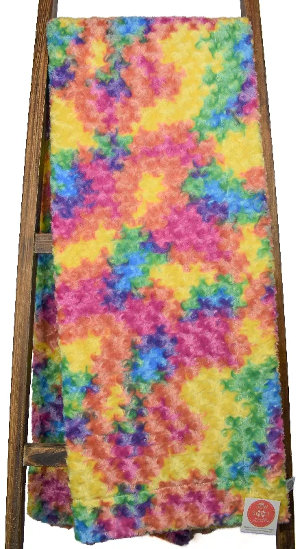 Chenille blankets with a thick and fuzzy textureRainbow Rose Sorbet - OMG Casey