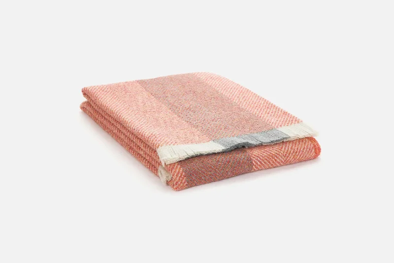 Rayon from bamboo blankets for a silky and breathable feelSalmon Corrán Irish Wool Throw Blanket