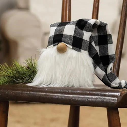 Small White Buffalo Check Cap Gnome