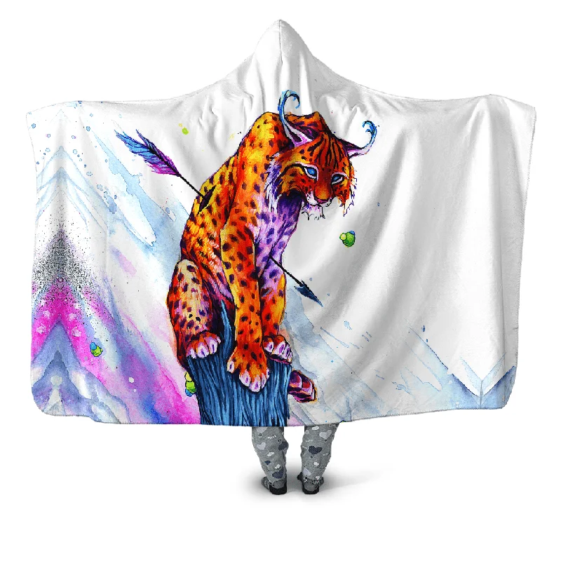 Mohair blankets with a unique sheen and softnessTerrestrial Kitty Hooded Blanket