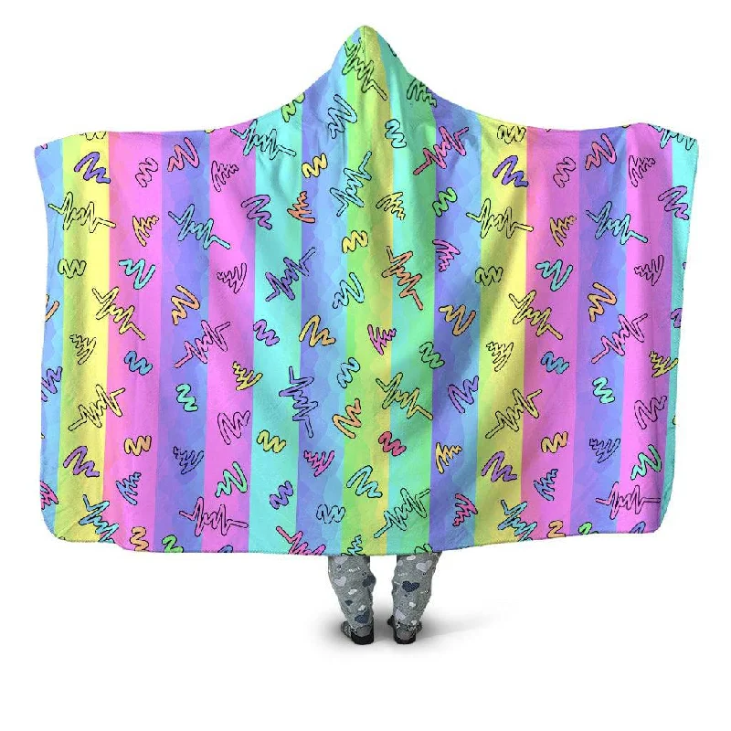 Microfiber blankets that are durable and easy to care forTrippy Doodles Hooded Blanket