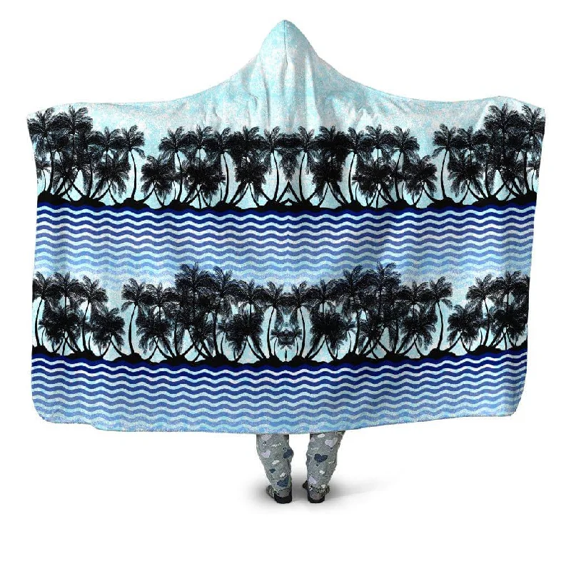 Chenille blankets with a thick and fuzzy textureTropical Waves Hooded Blanket